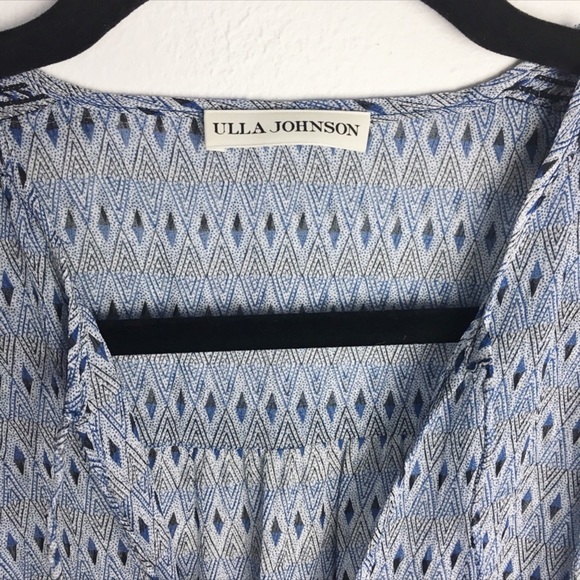 Ulla Johnson Printed Blue Silk Melilla Short Dress Sz 2 - Picture 6 of 7